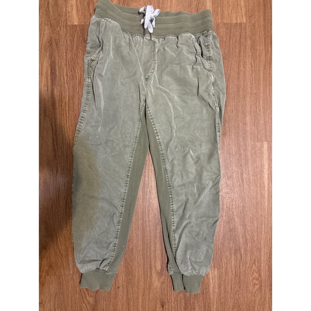 Aerie Olive Green Utility Joggers Ribbed‎ Waistband Drawstring Pants Small